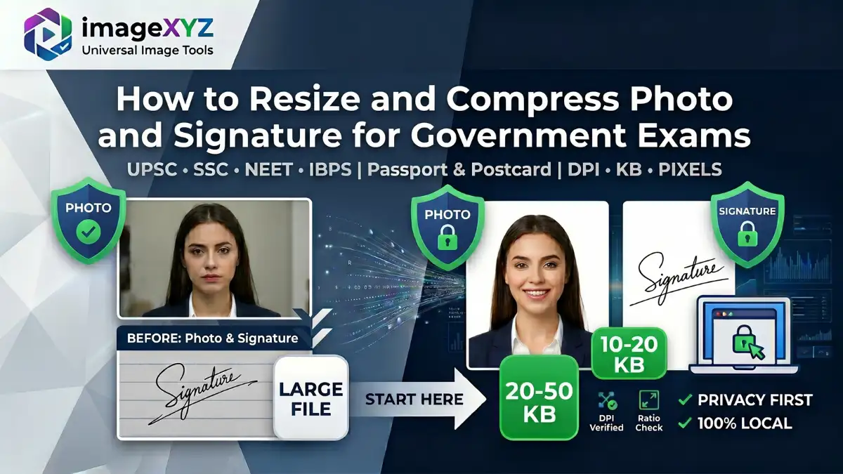 How to Resize and Compress Photo and Signature for Government Exams